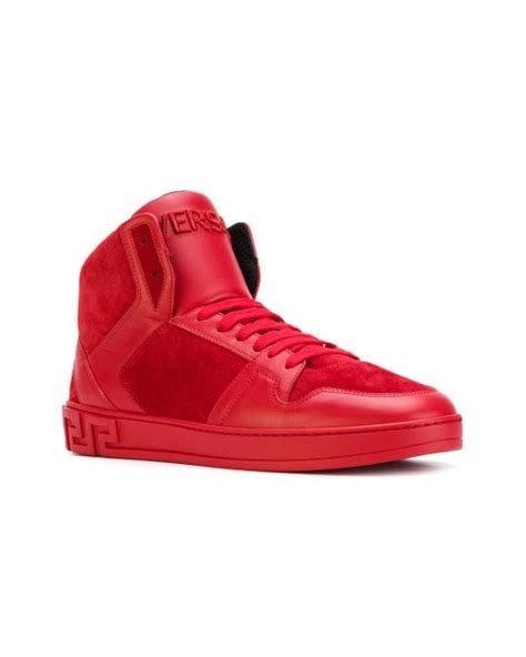 versace key trim hightop|versace hi tops.